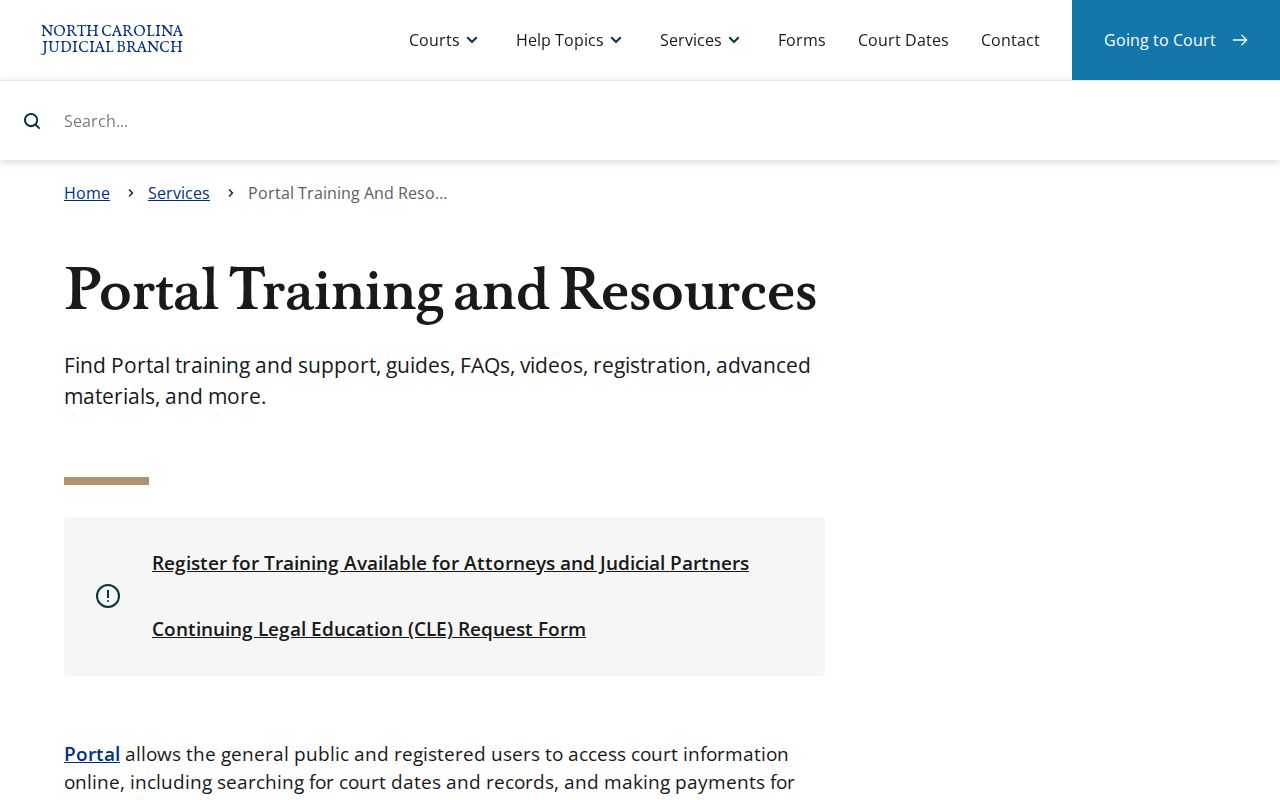 Davidson County criminal court case eCourts Portal training