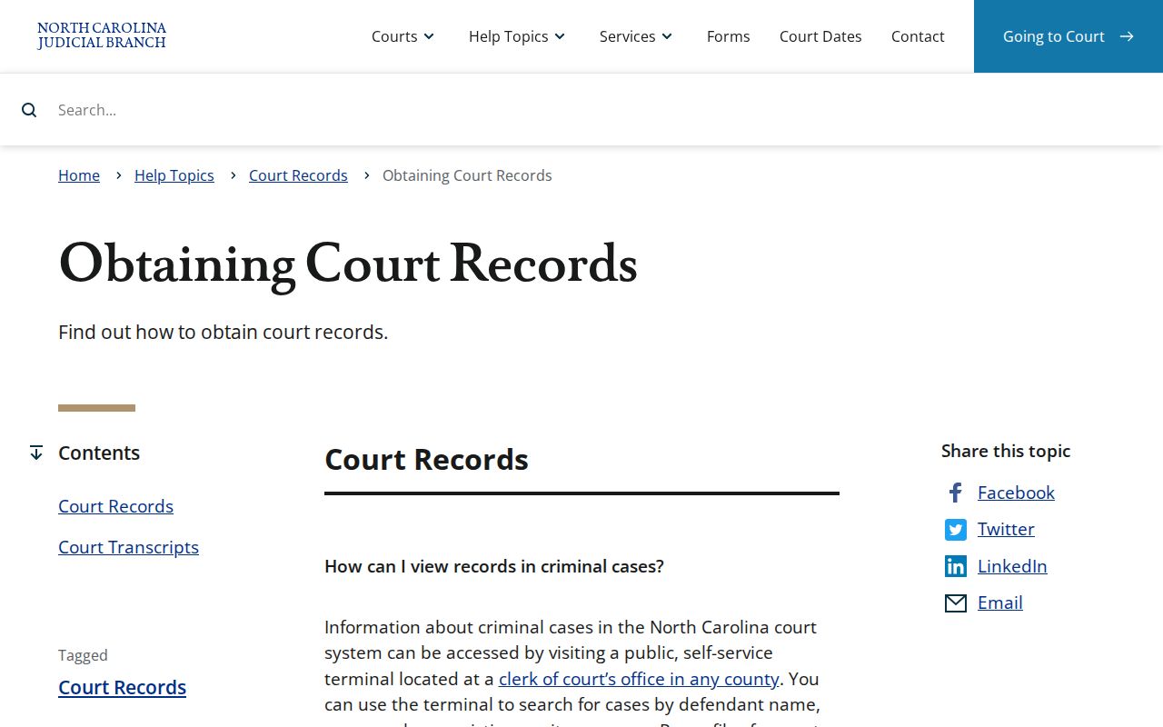 Davidson County criminal court case record copy instructions