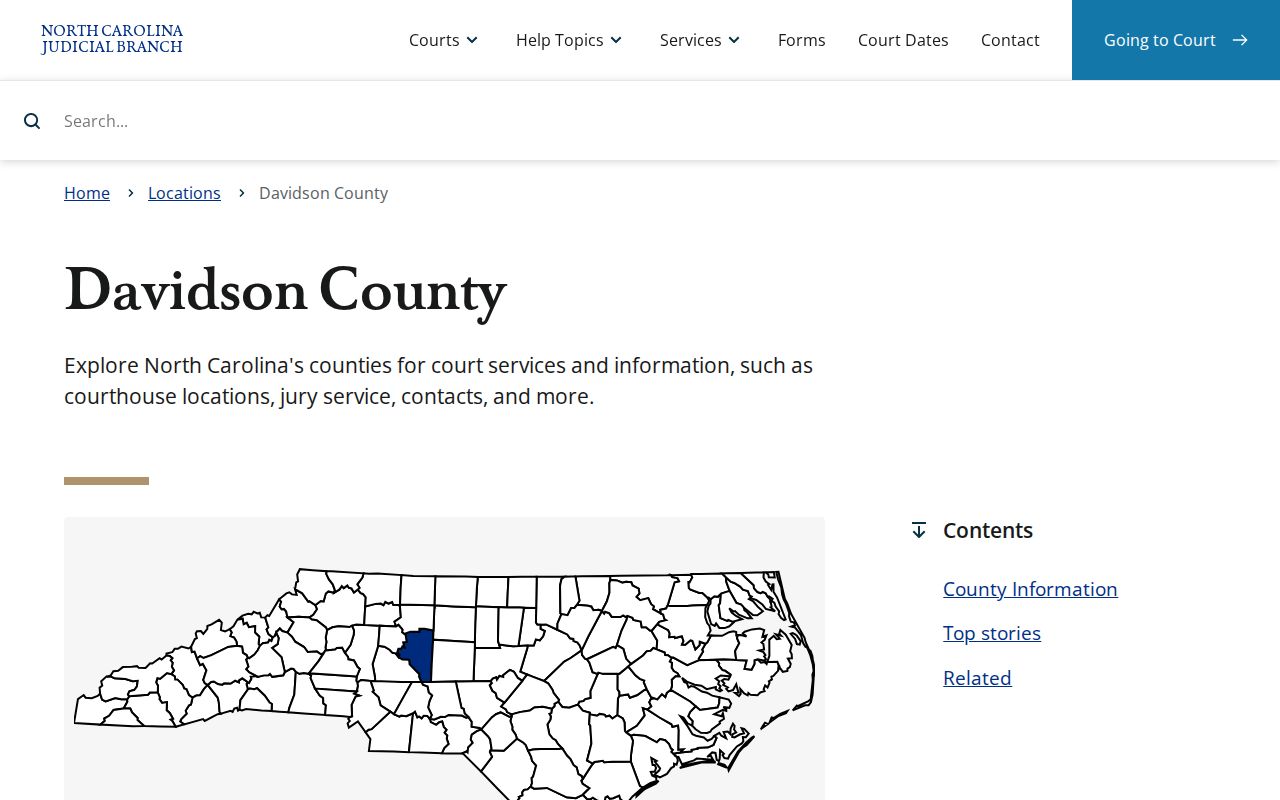 Davidson County criminal history court location search