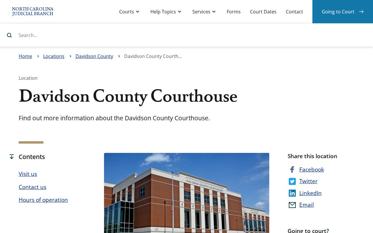 Davidson County criminal history courthouse records office
